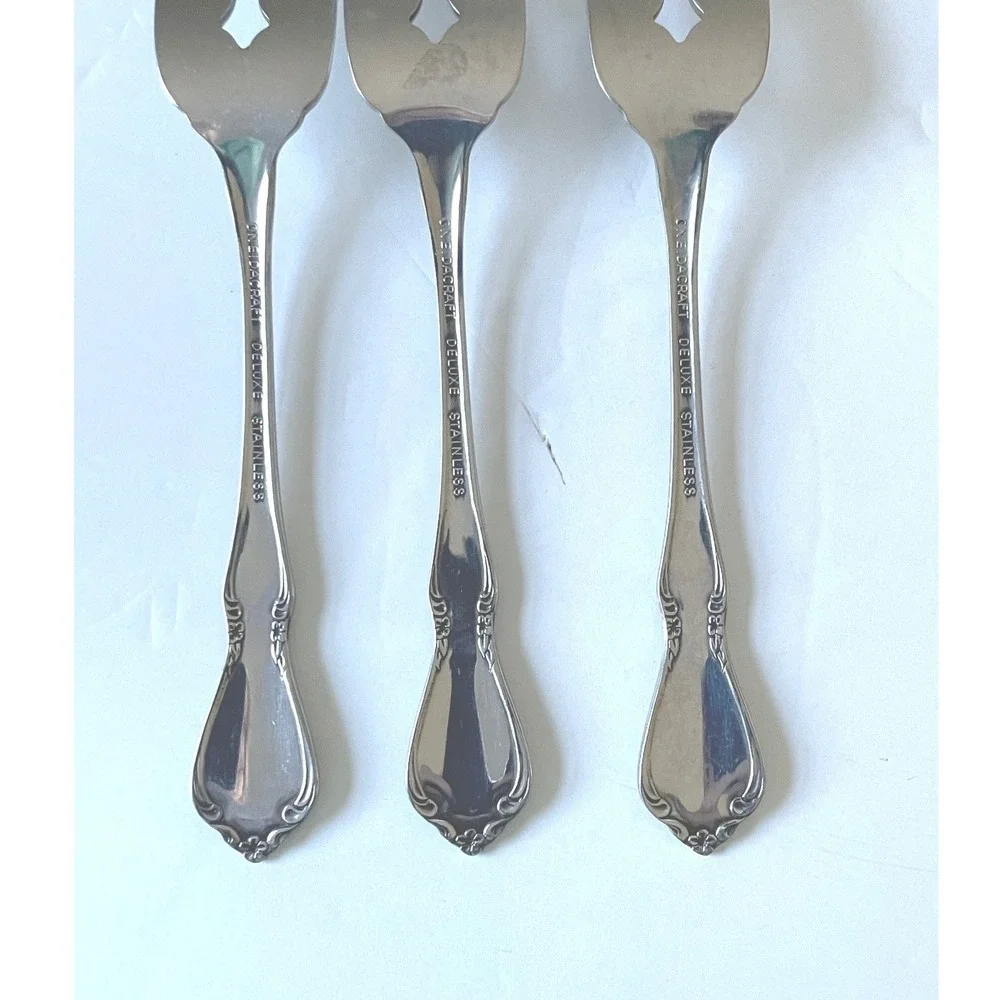Oneidacraft 7pc Dinner & Salad Fork Set Silver Chateau Pattern Stainless Steel